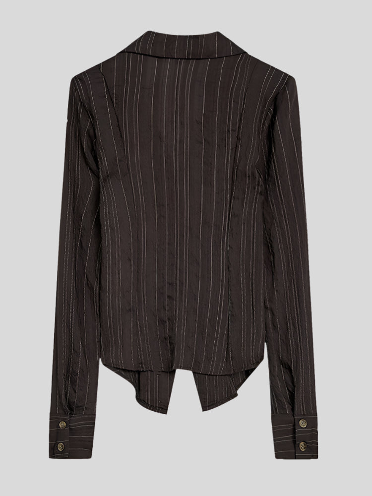 UP Striped Shirt with Scarf