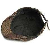 Retro Plaid Octagonal Beret Hat