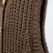 TIM Brown Button Vest