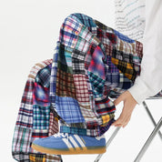 Men's Patchwork Wide Leg Jeans