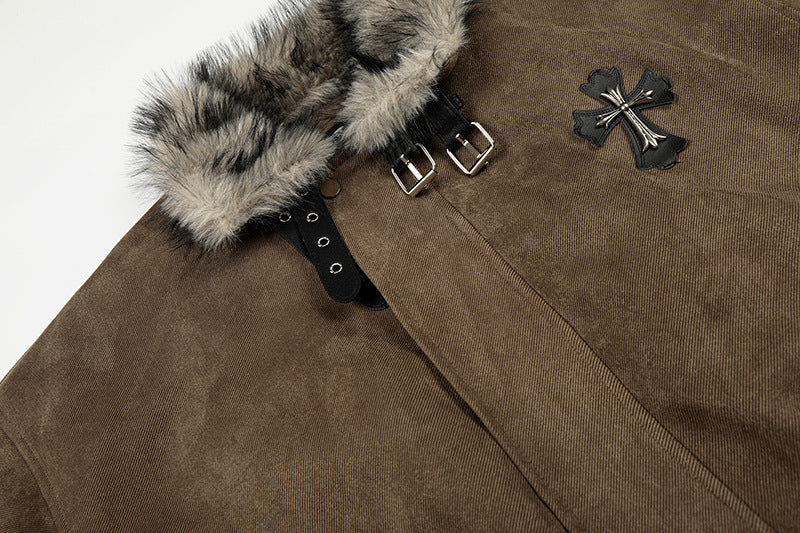 Fleece-Lined Cotton Winter Coat