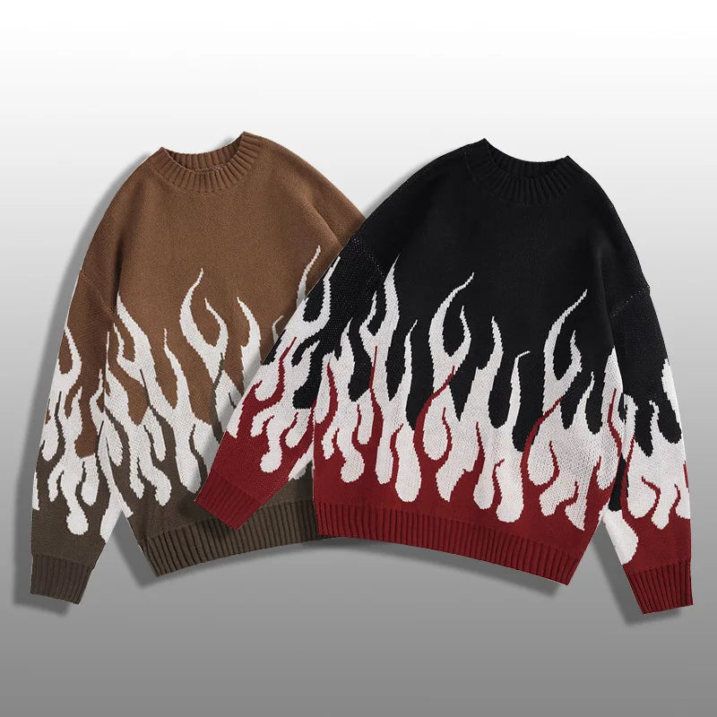 Flame Graphic Sweater