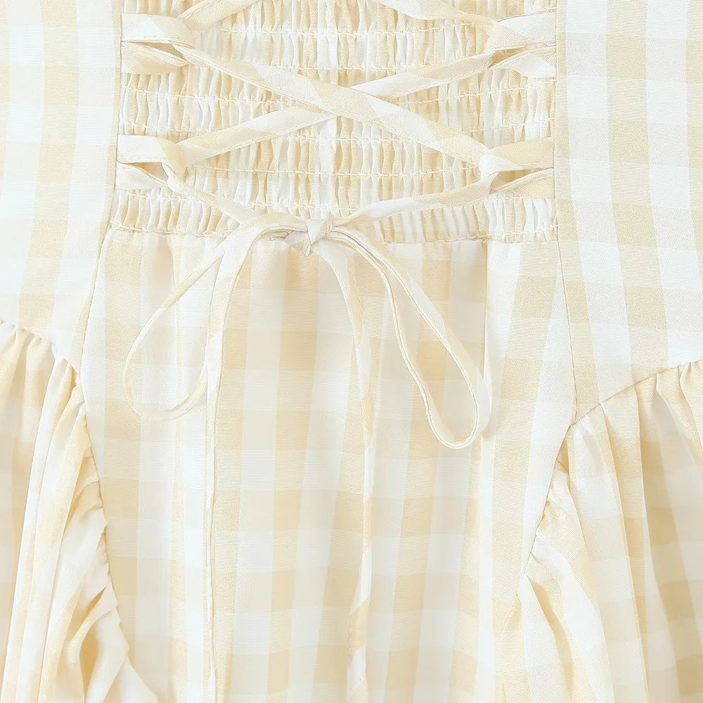 Yaela- Puffy plaid dress