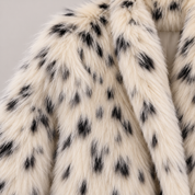 Spliced Faux Fox Fur Coat