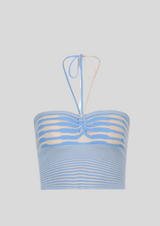 Sky Stripe Tie Shirt