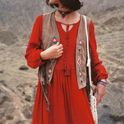 Rustic Brown Fringe Vest