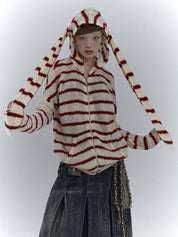 RI Bunny-Ear Stripe Knit