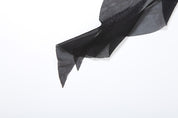D Black Mini Skirt with Slits