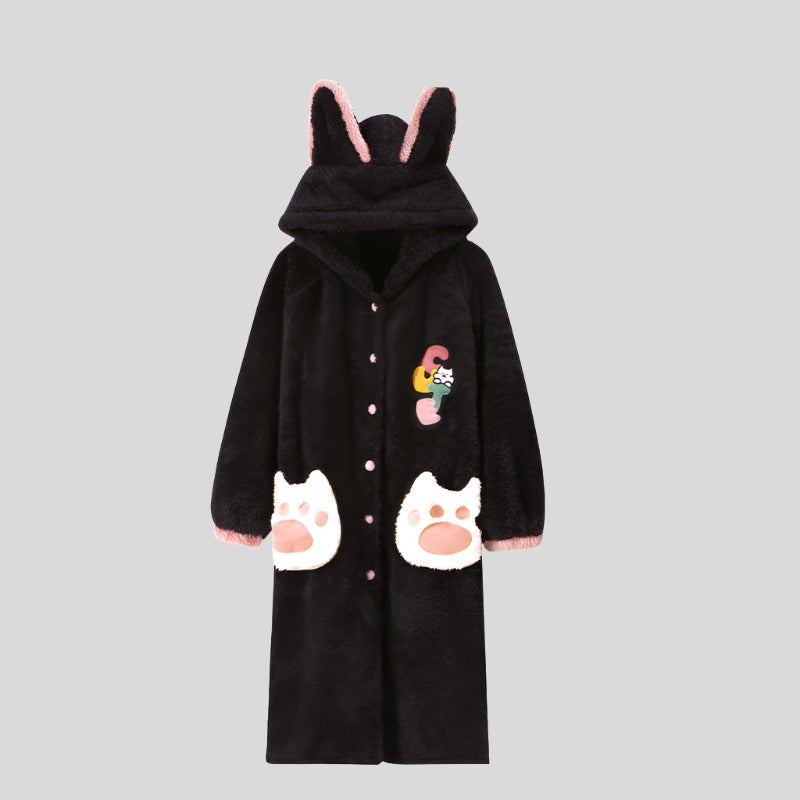 Open Onesie with Animal Embroidery