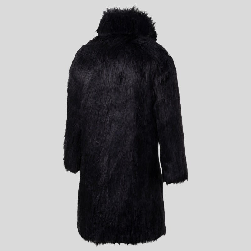 Black & White Long Fur Coat