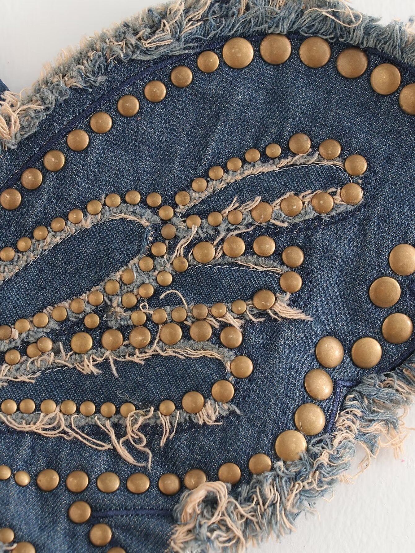Butterfly Studded Denim Tank