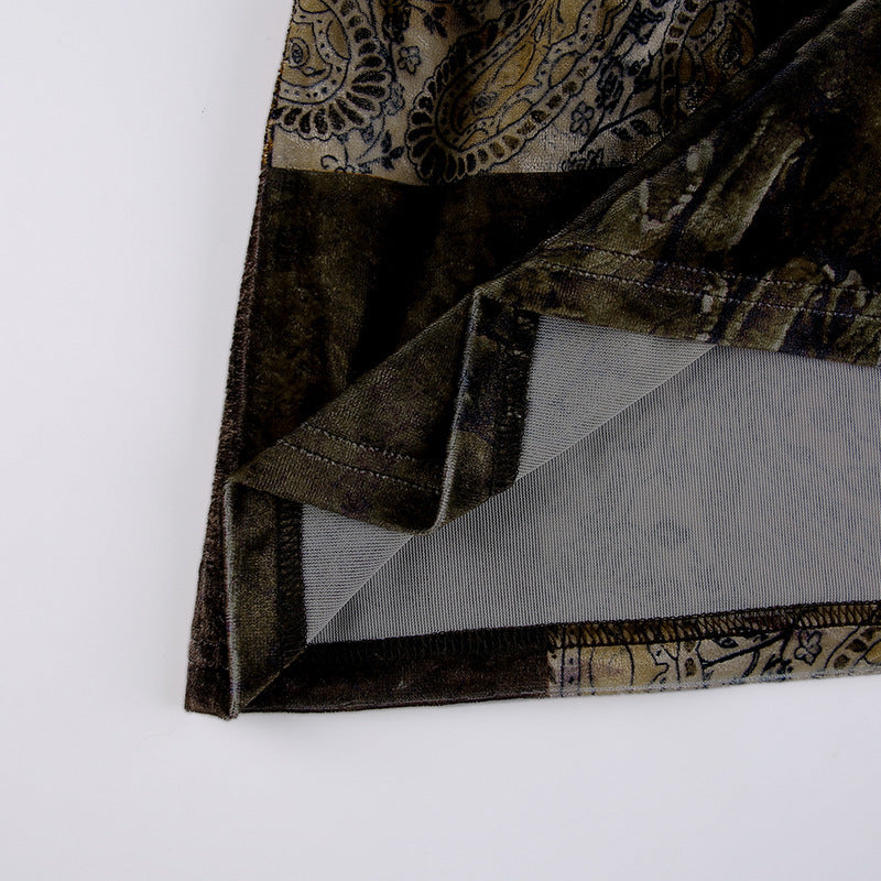 YO Vintage Velvet Skirt
