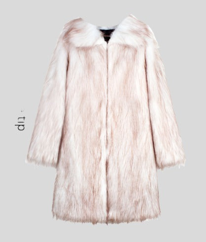 FIFI Multicolor Long Fur Coat