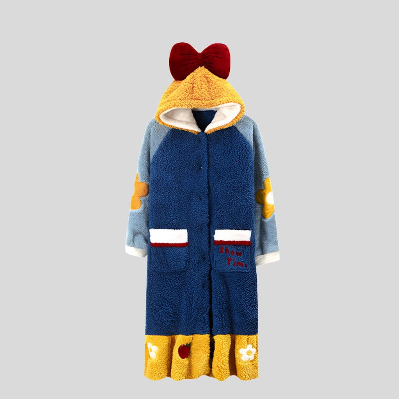 Open Onesie with Animal Embroidery