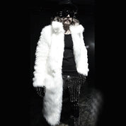 Black & White Long Fur Coat