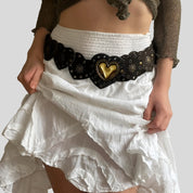 Brown Leather Belt – Sun & Moon Buckle