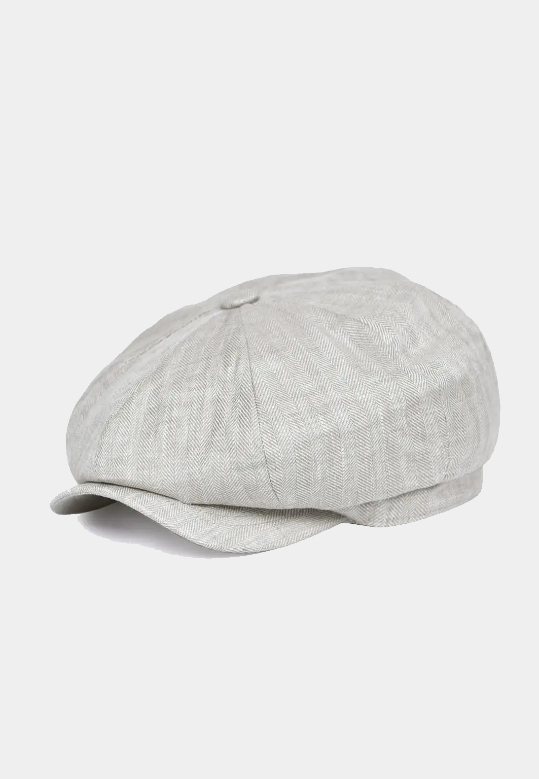 Herringbone Linen Cap