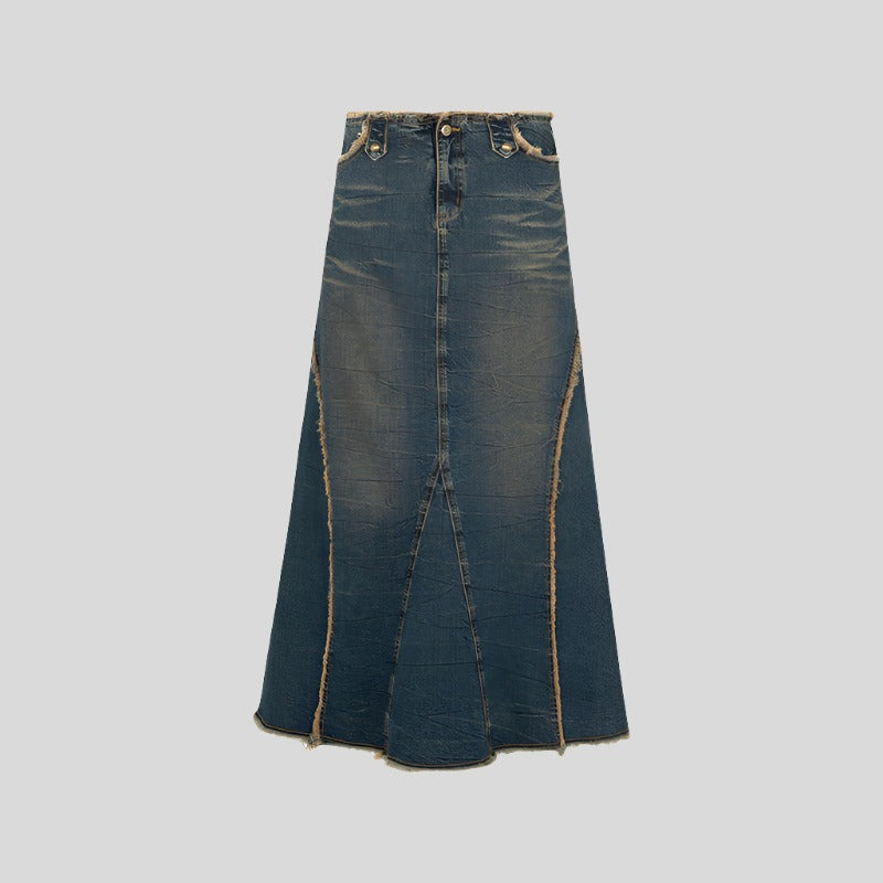 Long Denim Skirt