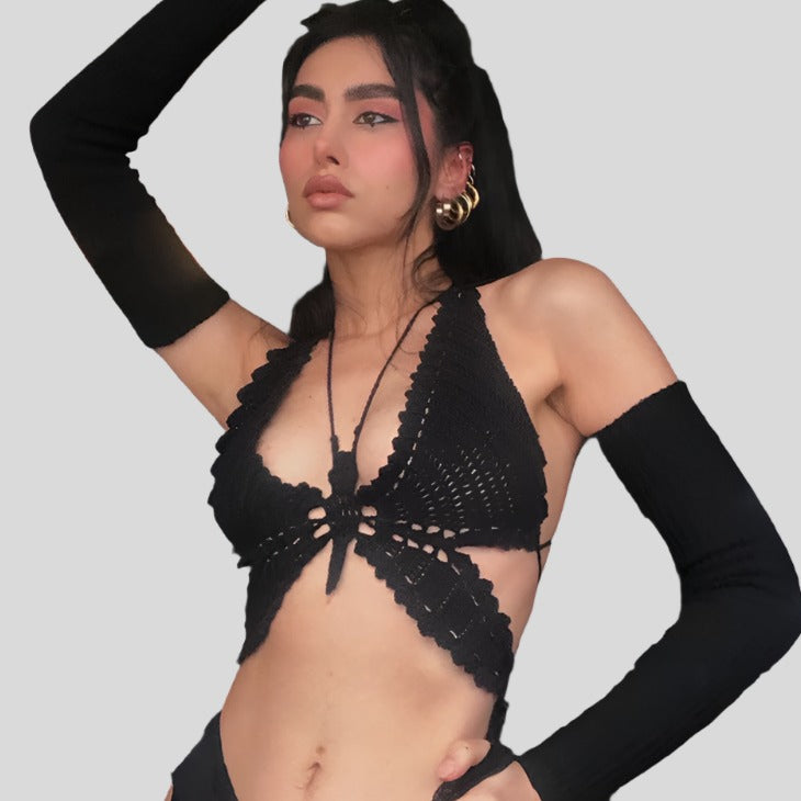 Butterfly Crochet Top