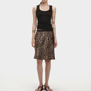 R Midi Leopard Skirt
