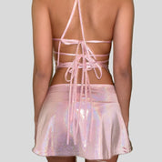 Pink Festival Mini Skirt & Top Set