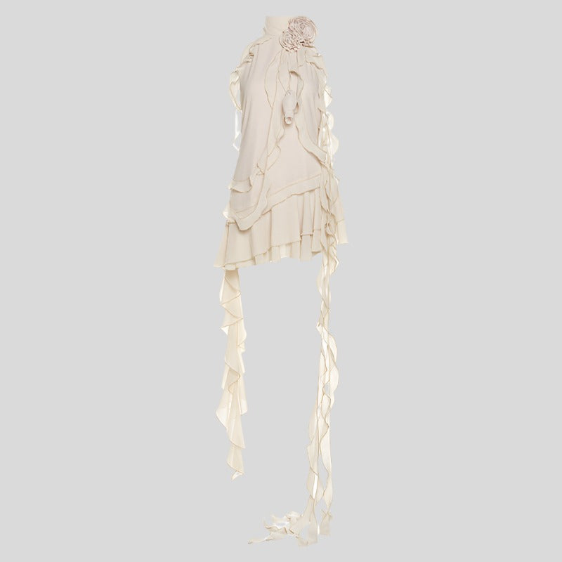 Draped Collar Dress