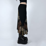 Vintage Long Floral Lace Skirt