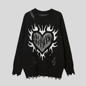 D Vintage Heart Knit