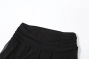 D Black Mini Skirt with Slits