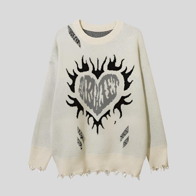 D Vintage Heart Knit