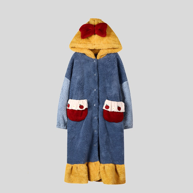 Open Onesie with Animal Embroidery