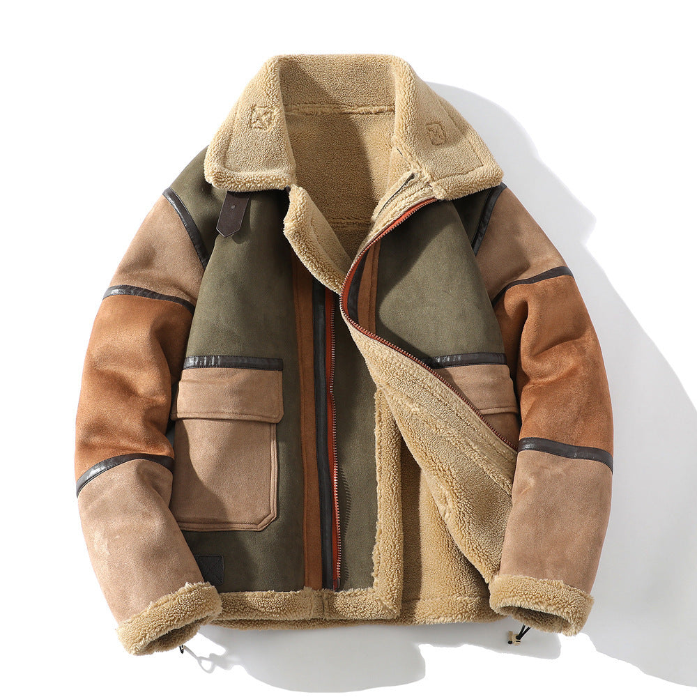 LON Warm Suede Fur Coat