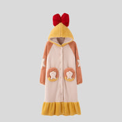 Open Onesie with Animal Embroidery