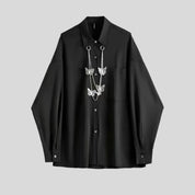 SIM Long-Sleeve Shirt with Butterfly Chain