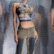 ZAYA Butterfly Tie Top