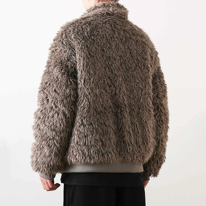 MOON Warm Fur Jacket with Buckle