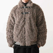 MOON Warm Fur Jacket with Buckle