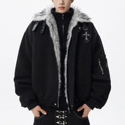 Fleece-Lined Cotton Winter Coat