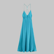 SIS Royal Blue Satin Dress