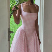 Yaela- Puffy plaid dress