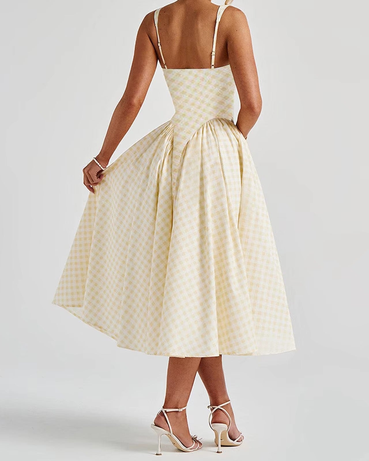 Yaela- Puffy plaid dress